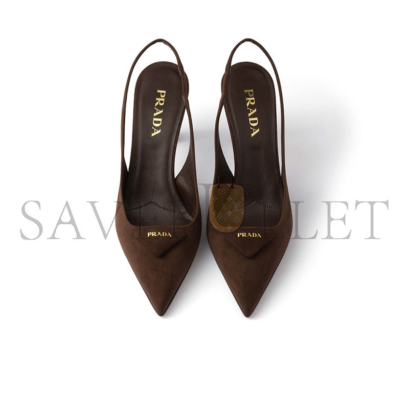 PRADA SUEDE SLINGBACK PUMPS 1I901M